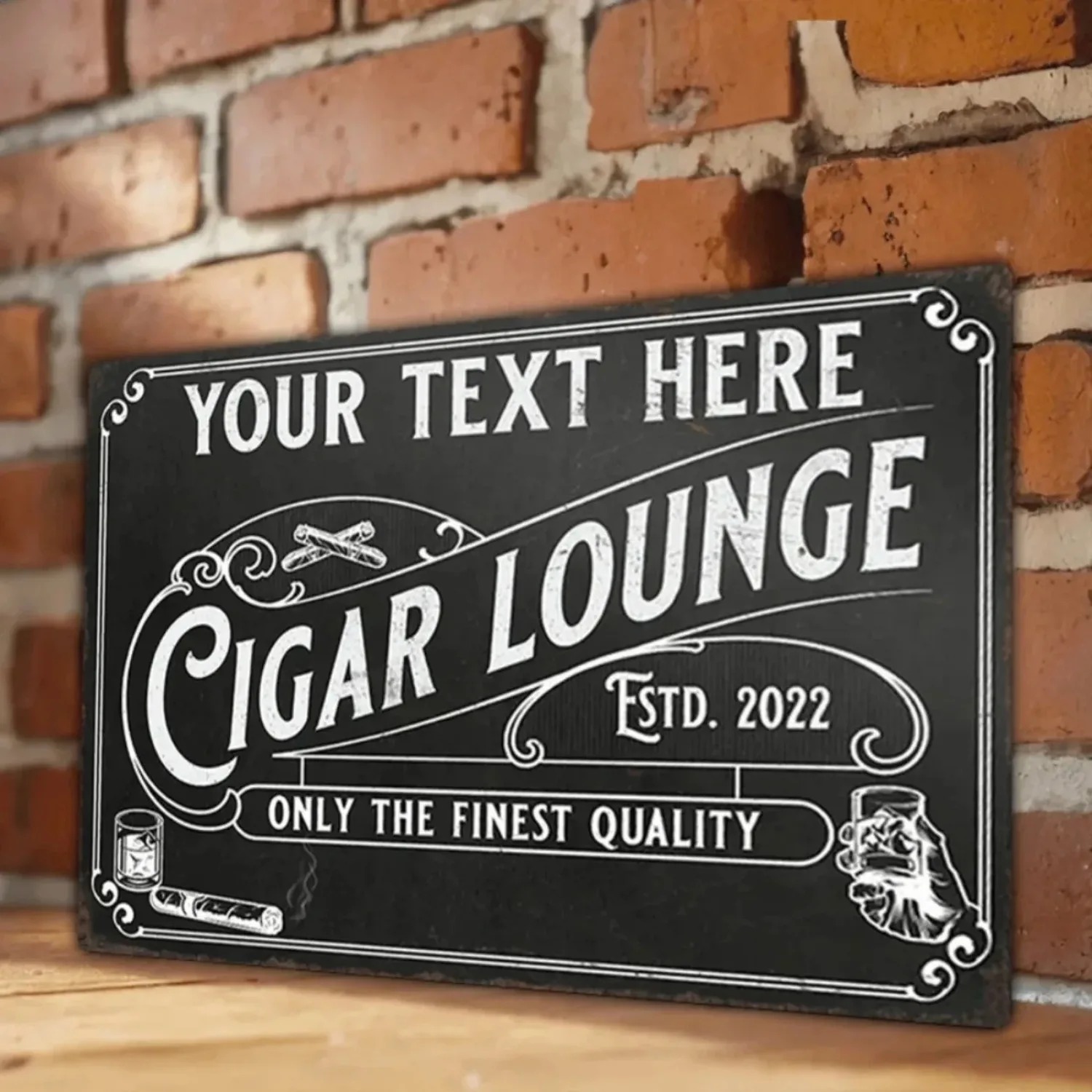 Home Bar Signs - CIFbuy Personalizowana Aluminiowa Tabliczka z Motywem