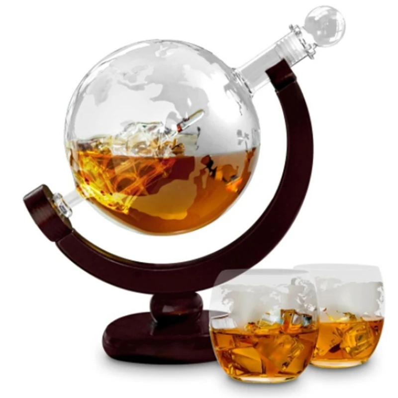 Decanter Globe Set - Personalizowana karafka do whisky w kształcie