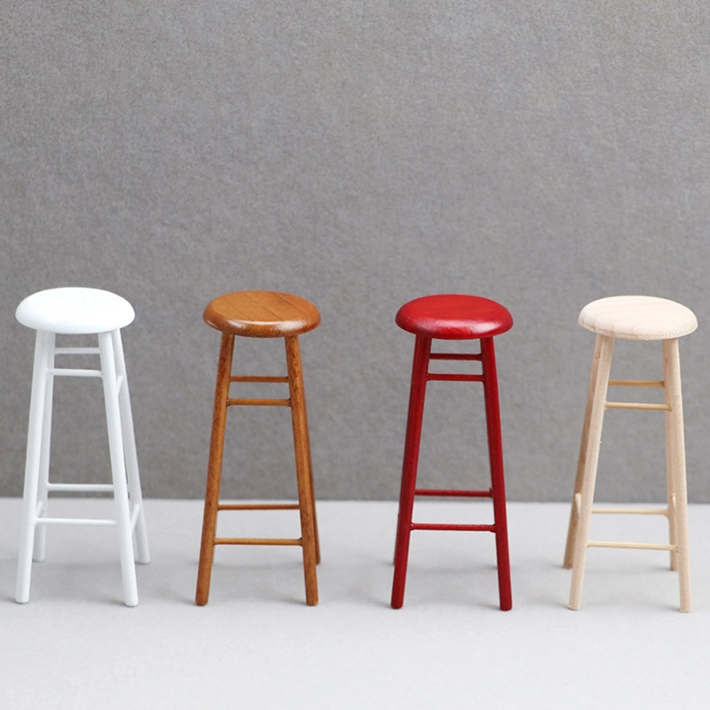 Home Bar Stools - 1:12 domek dla lalek miniaturowy wysoki
