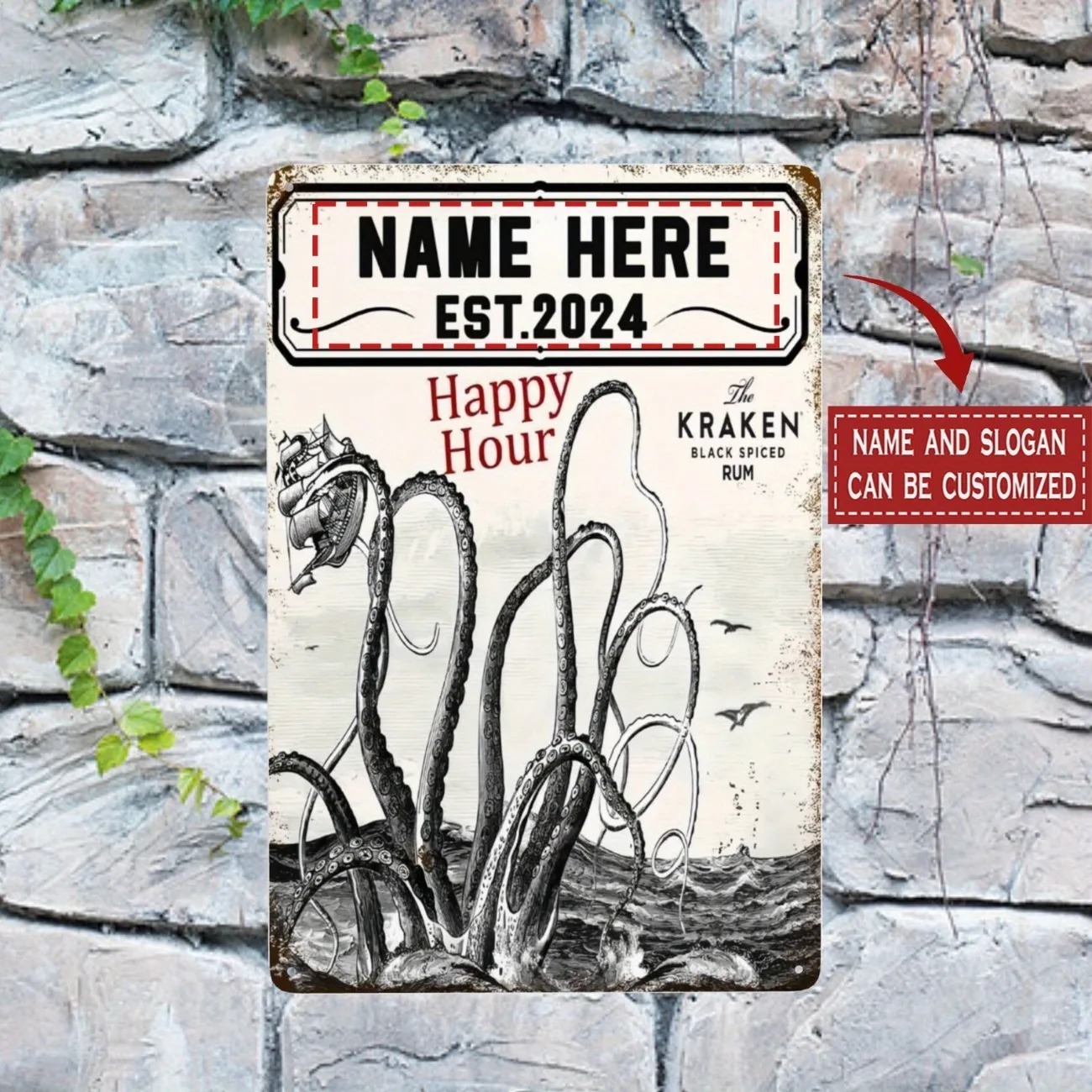 Home Bar Signs - CIFbuy 2D Płaski Metalowy Znak Vintage