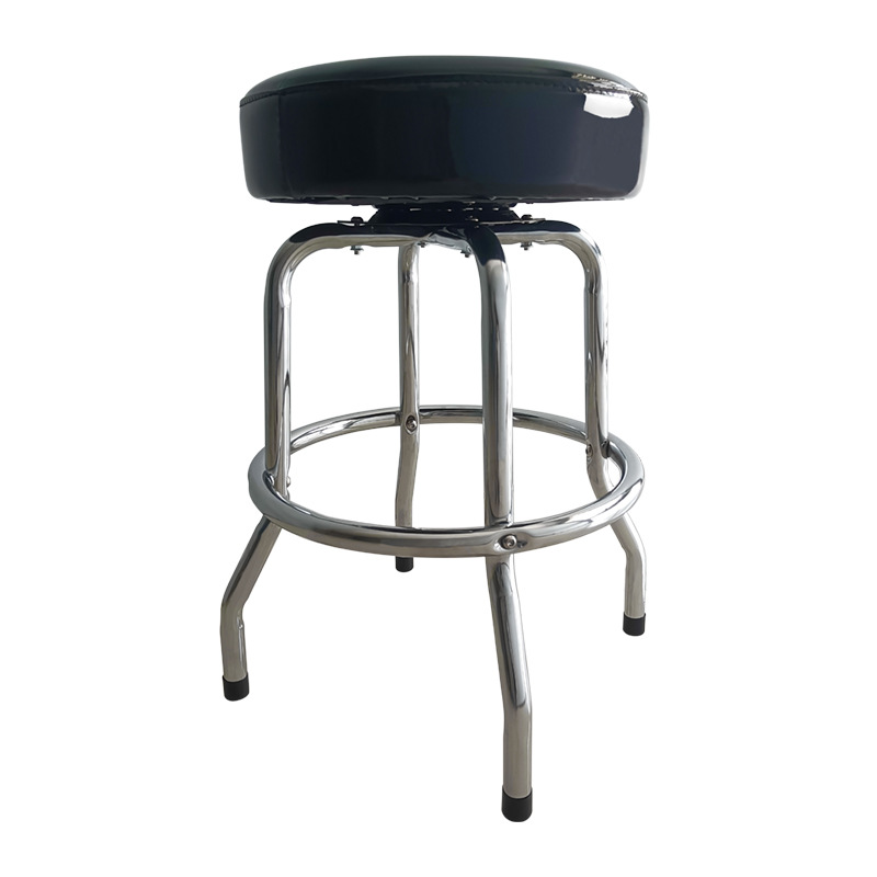 Home Bar Stools - Obrotowy o 360 stopni, czarny stołek