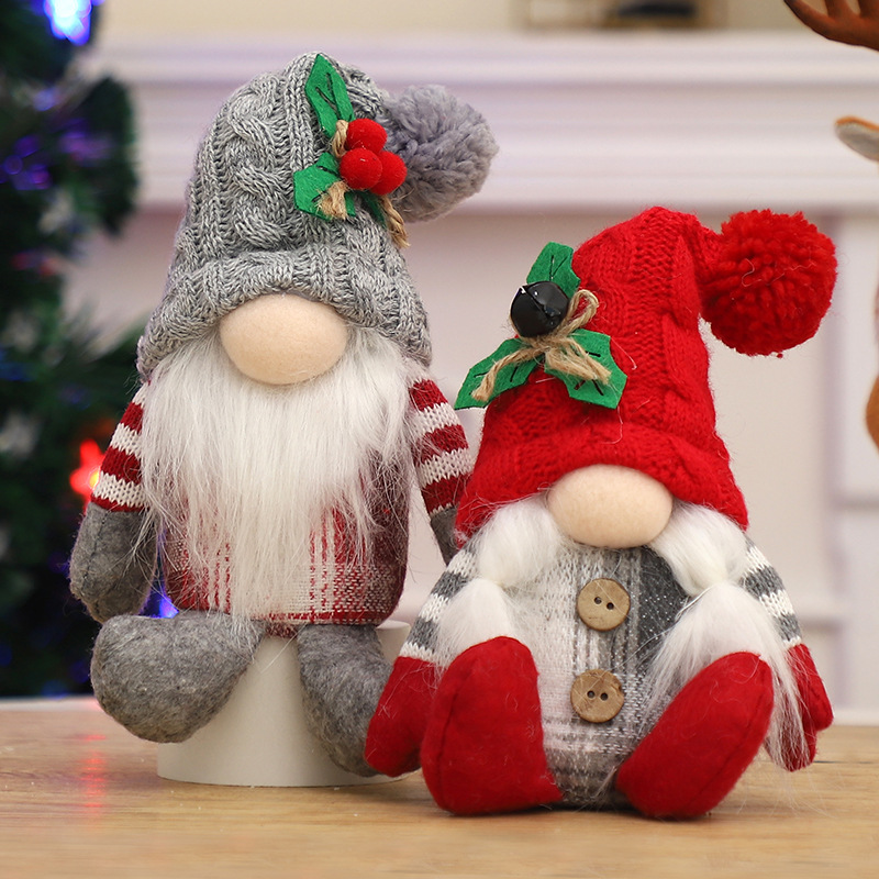 Home Bargains - 2 szt. świątecznych bezlicznych gnomów z