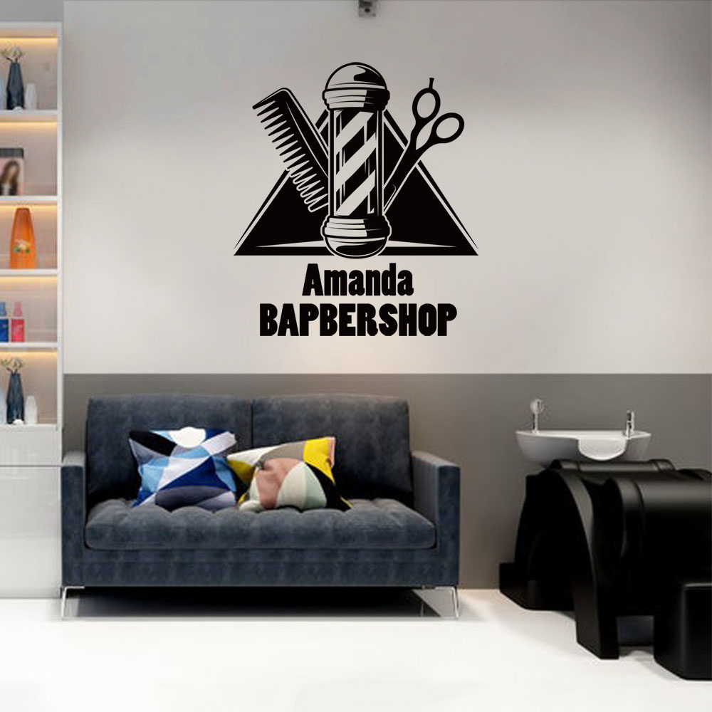 Home Barbershop - 1 szt. Gorąca Wyprzedaż Naklejka Ścienna