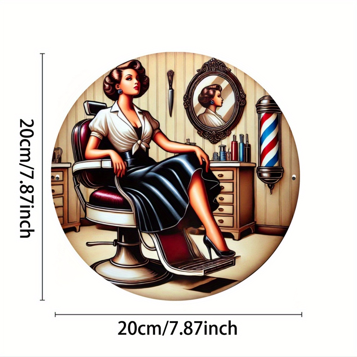 1 szt. Metalowy szyld w stylu  – Home Barbershop recenzja i cena