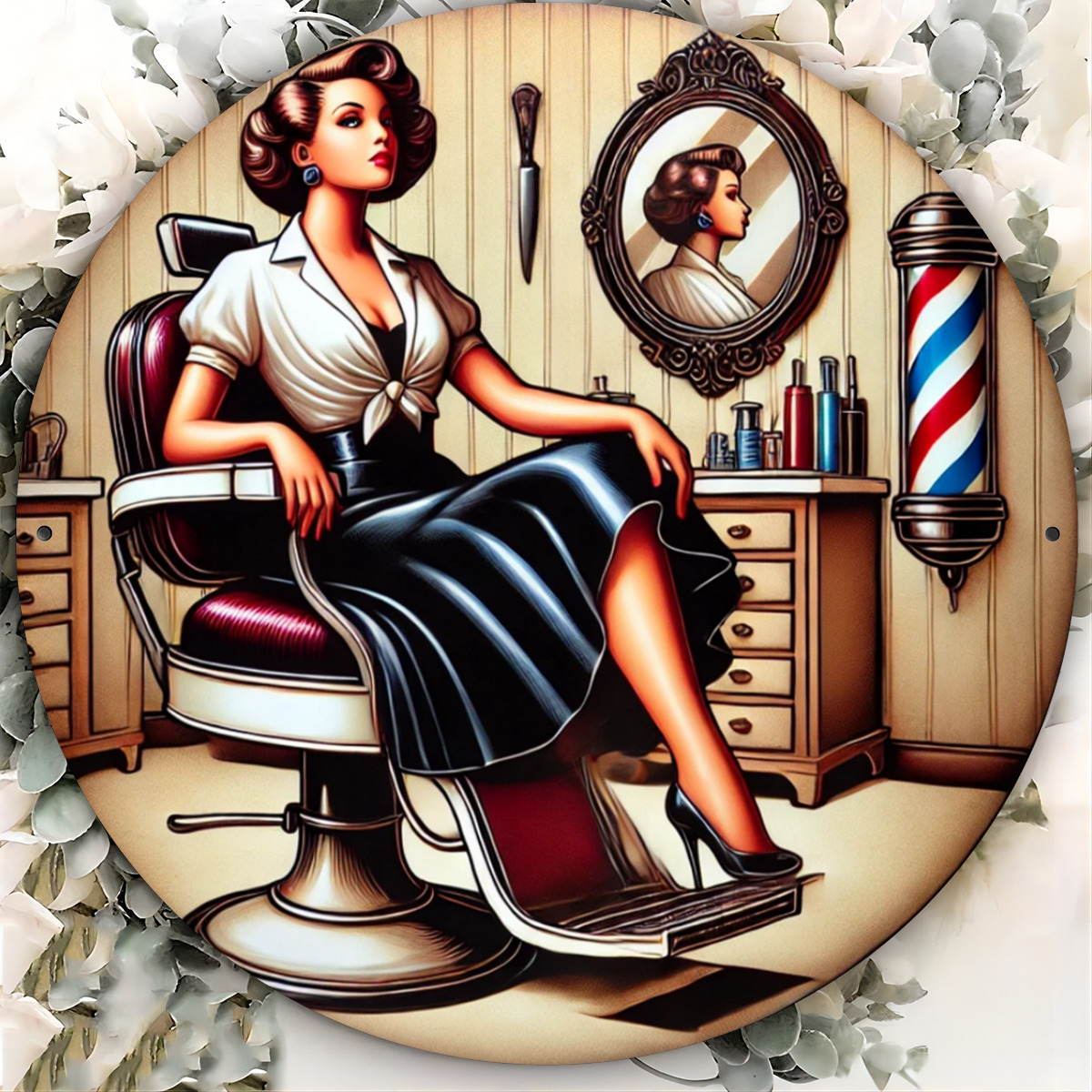 1 szt. Metalowy szyld w stylu  – Home Barbershop recenzja i cena