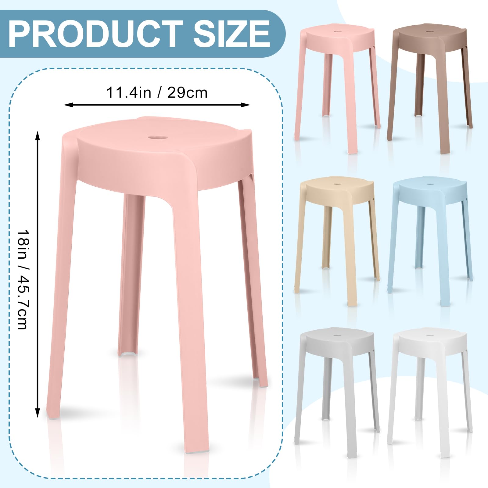 Zestaw 6 plastikowych stołków  – Home Bar Seating recenzja i cena