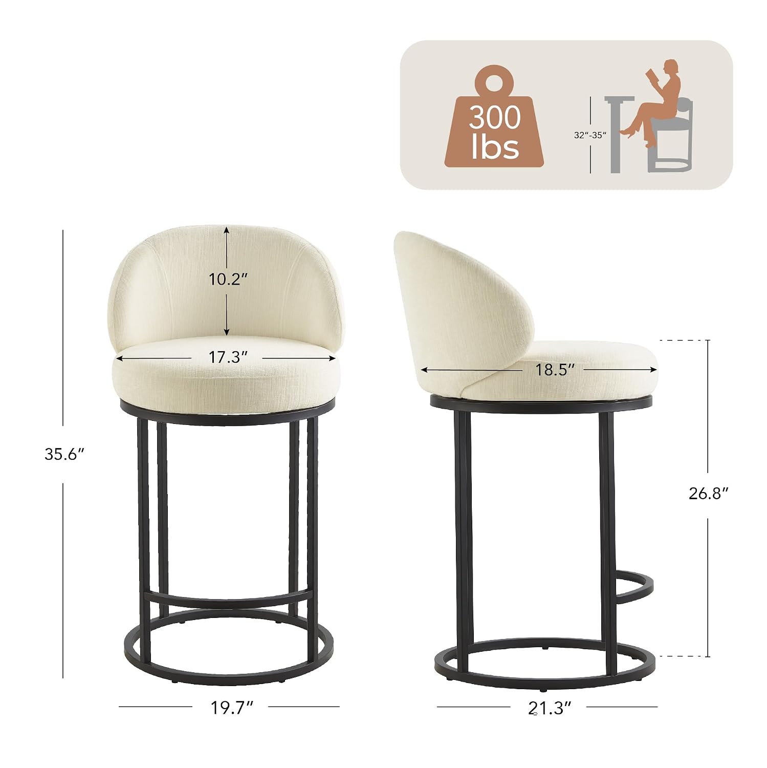 Zestaw 3 tapicerowanych stołkó – Home Bar Stools recenzja i cena