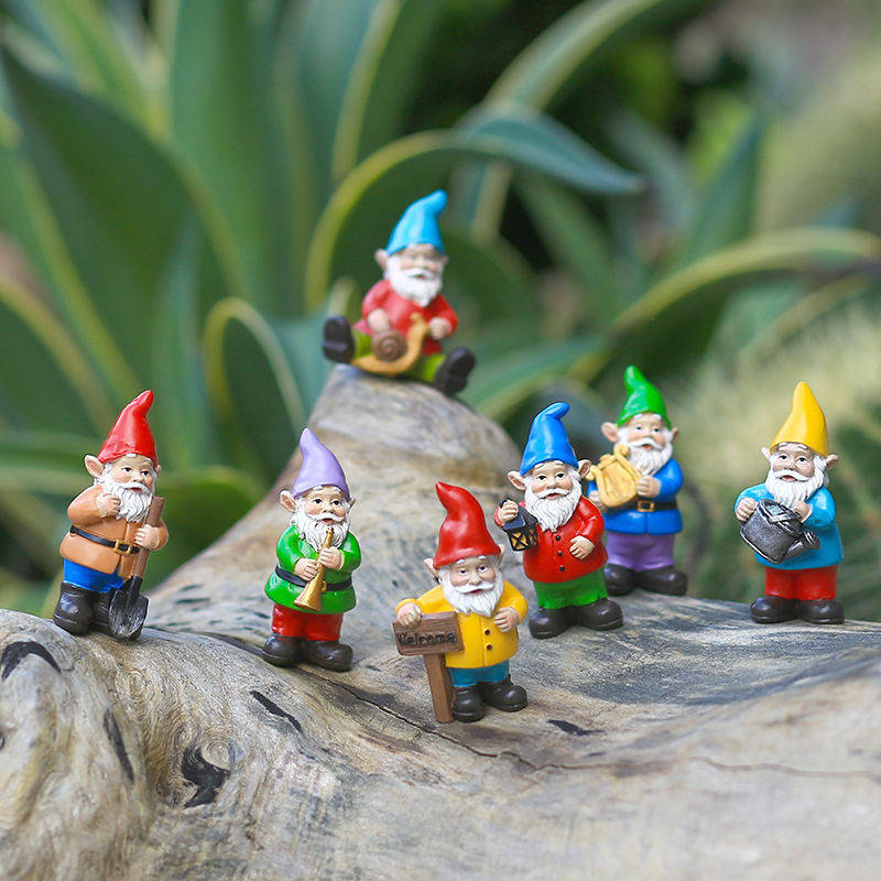 7Pcs/Set Miniature Funny Gnome – Home Bargains recenzja i cena