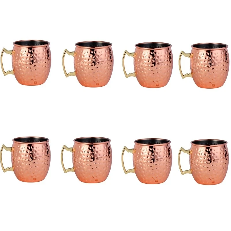 Zestaw 8 sztuk miedzianych kub – Mule Copper Mug recenzja i cena